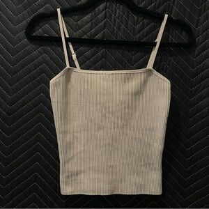 BABATON Nude Ribbed Tank Top